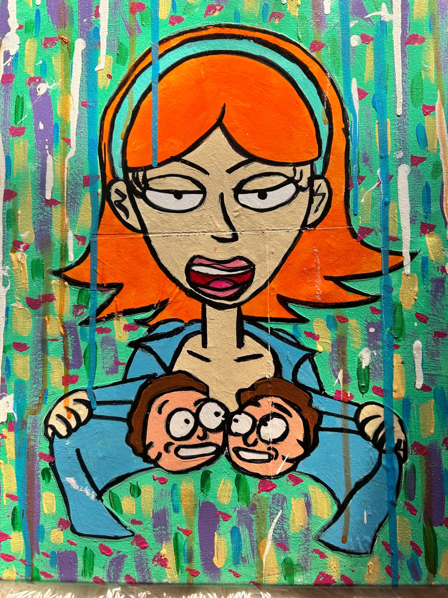 Morty loves Jessica Drip Painting image 1