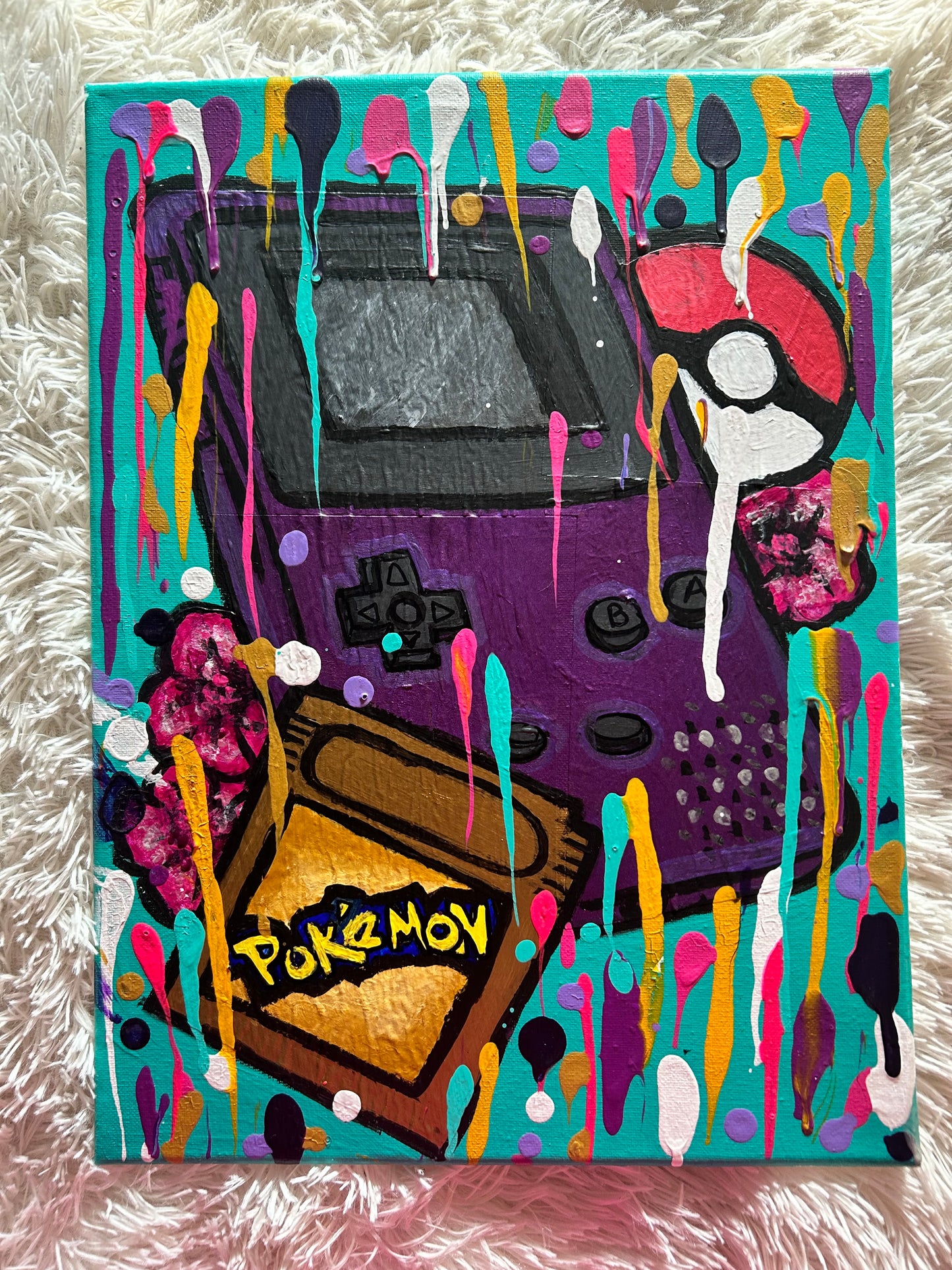 Gameboy Color Drip Painting image 0
