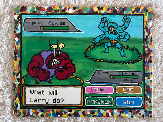 Squidward VS Larry Battle