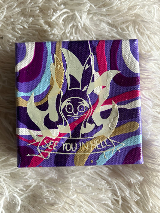 See You In Hell Drip Mini Canvas image 0