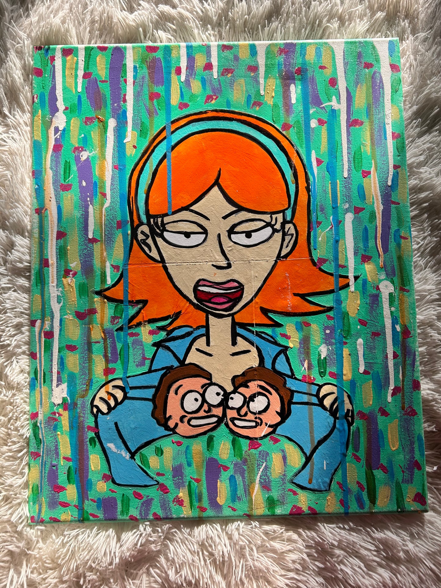 Morty loves Jessica Drip Painting image 0