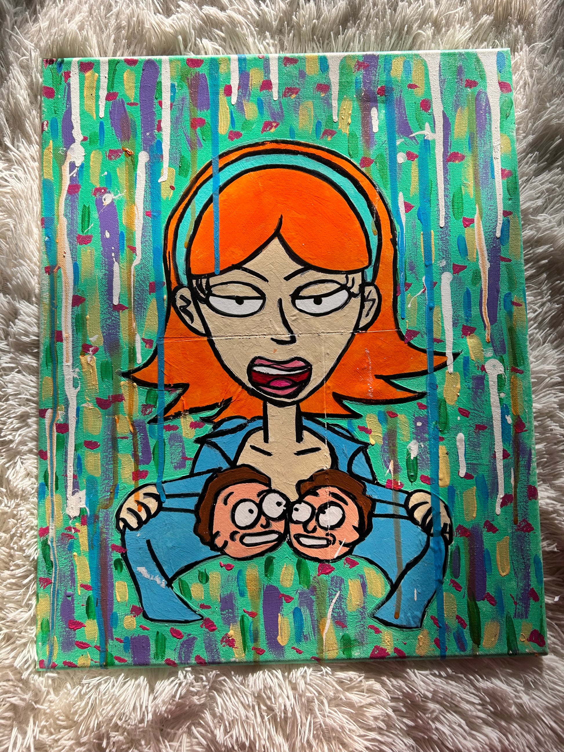 Morty loves Jessica Drip Painting image 0