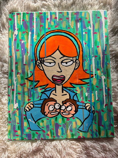Morty loves Jessica Drip Painting image 0