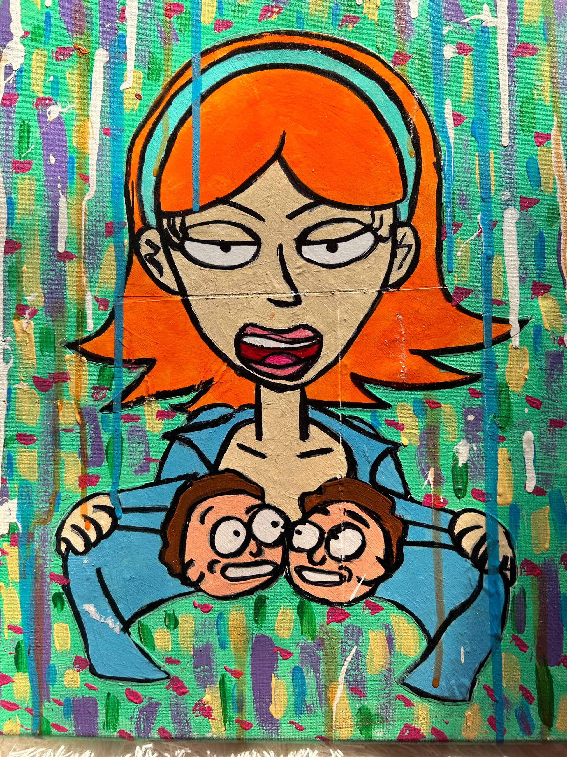 Morty loves Jessica Drip Painting image 1