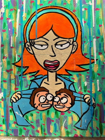 Morty loves Jessica Drip Painting image 1
