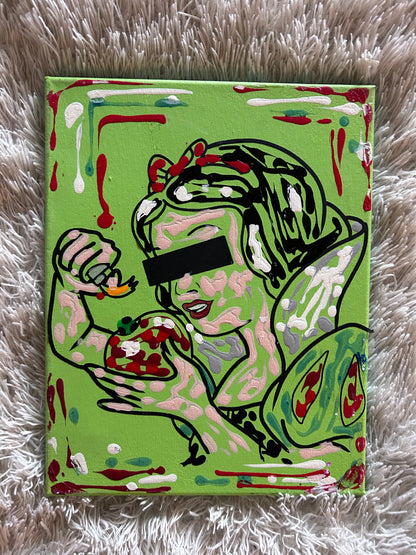 Snow White Drip Painting image 0