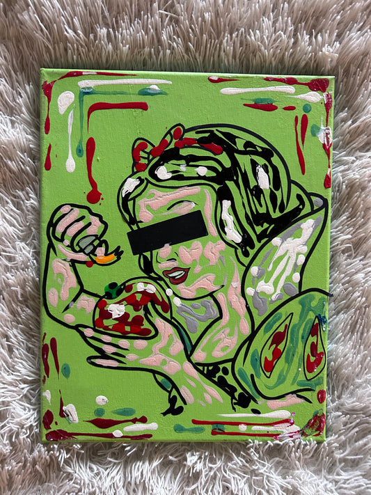 Snow White Drip Painting image 0