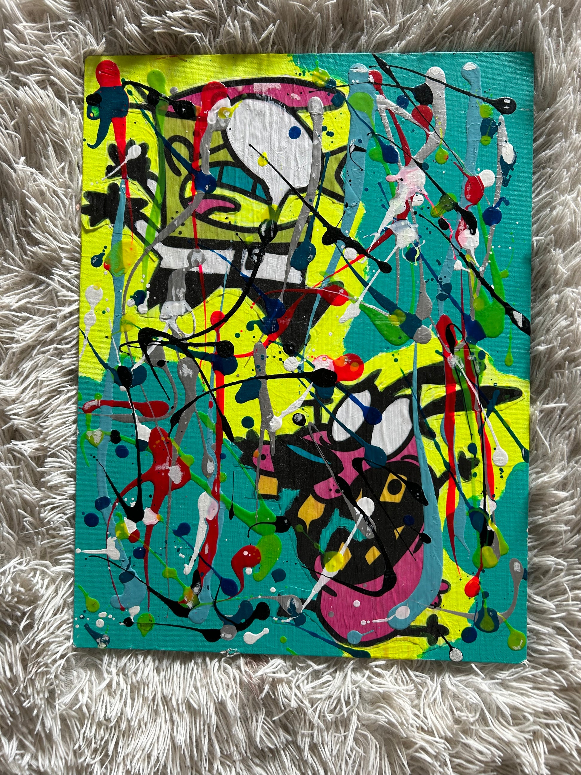 Dexter and Courage Drip Painting image 0