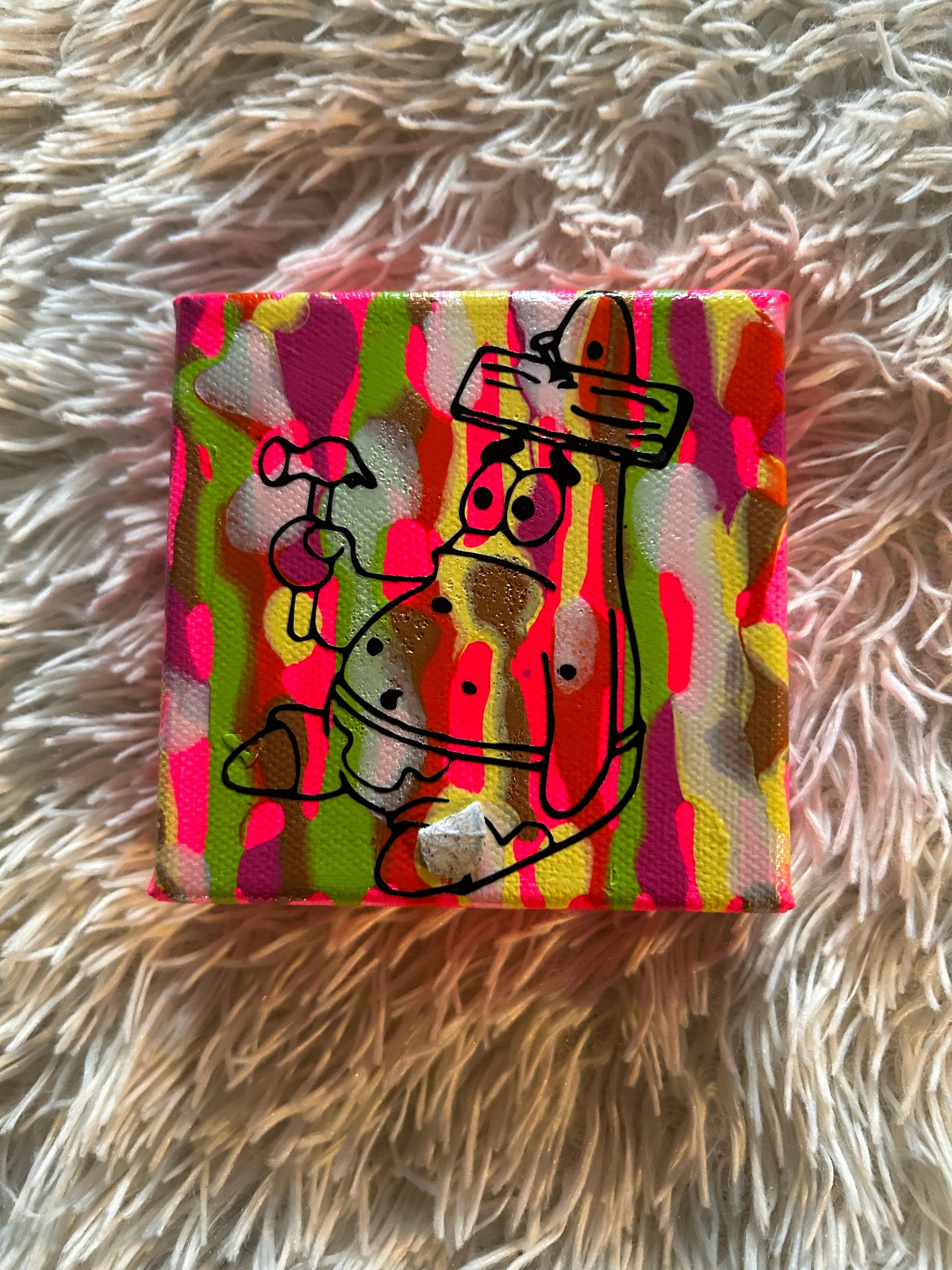 Dumb Patrick Mini Drip Painting image 0
