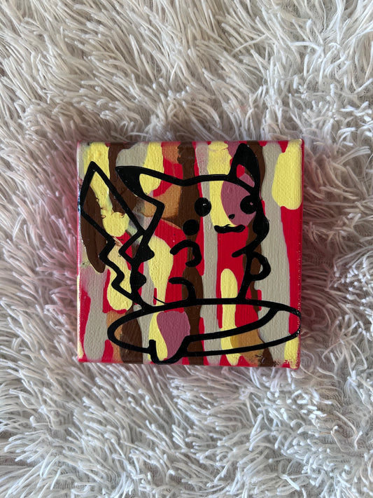 Surfing Pikachu Mini Canvas