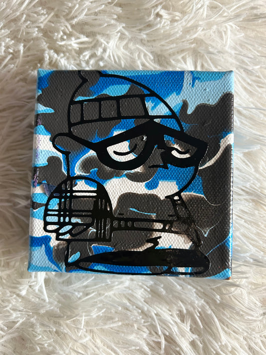 Sad Dexter Drip Mini Canvas image 0