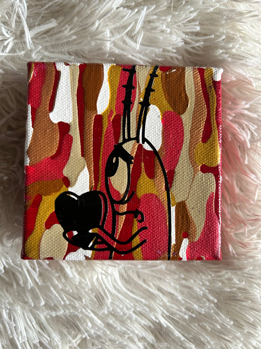 Plankton in Love Drip Mini Canvas image 0