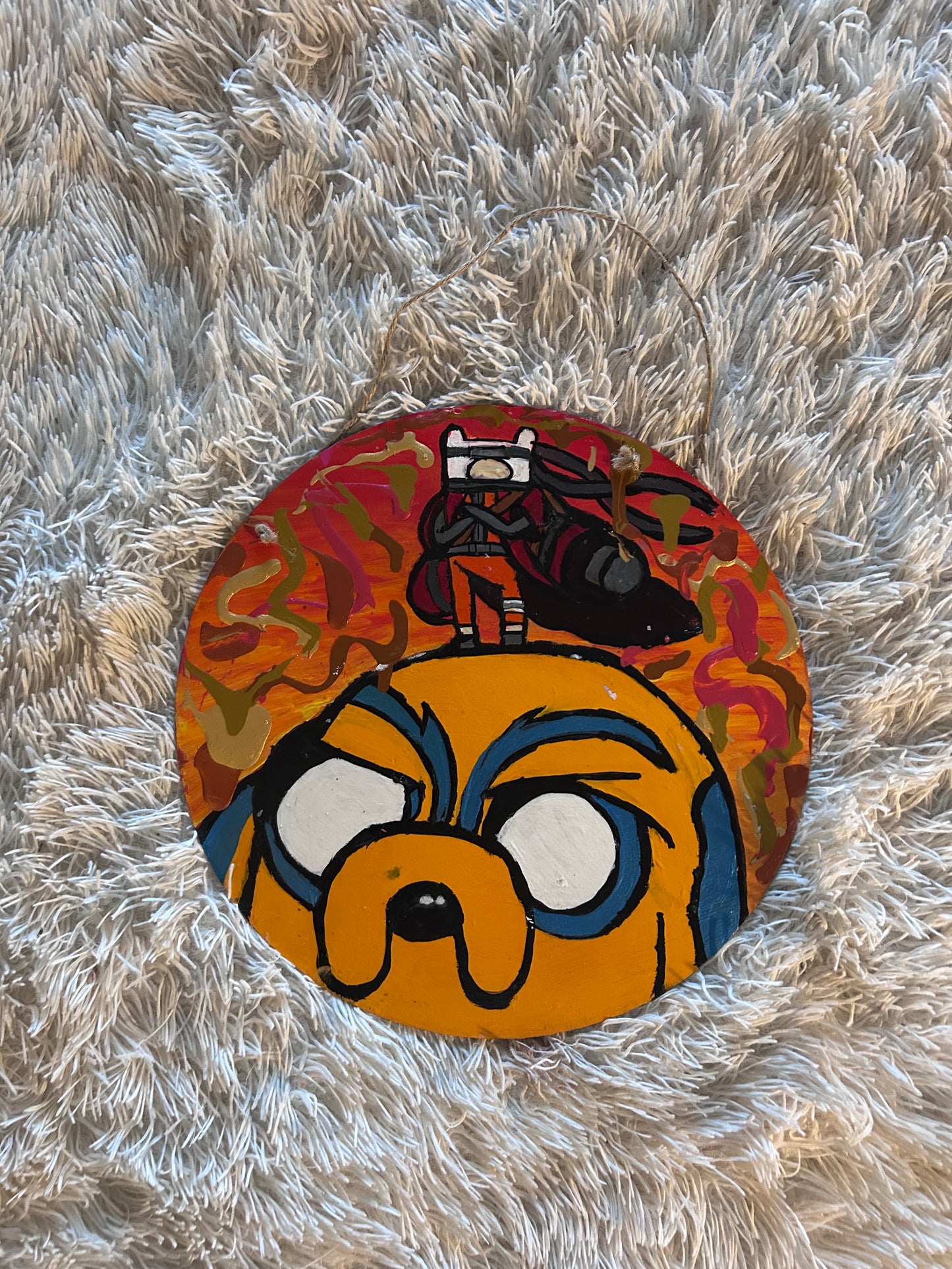 Adventure time x Naruto Dual Sided Painting image 1