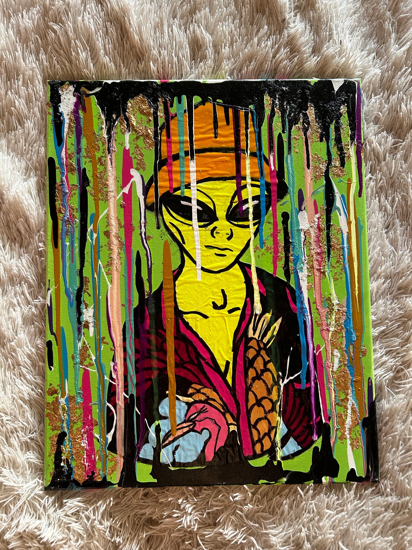 Cool Alien Drip Painting image 0